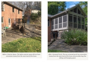 Remodeling Project Profile: Best Exterior Space Award Winner - screened porch addition