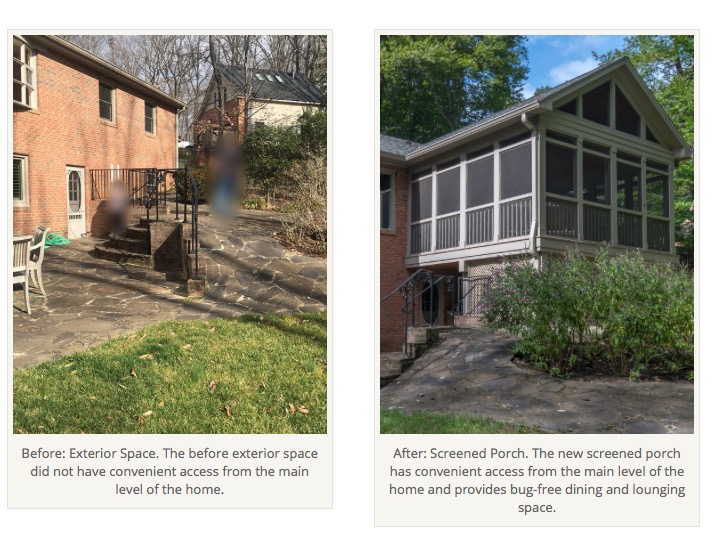 best home remodeler northern va : Award Winning Best Exterior Space - Screened Porch Addition