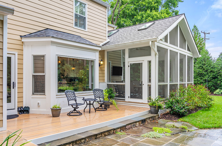 New Screened Porch on McLean Colonial - Remodeling Northern VA